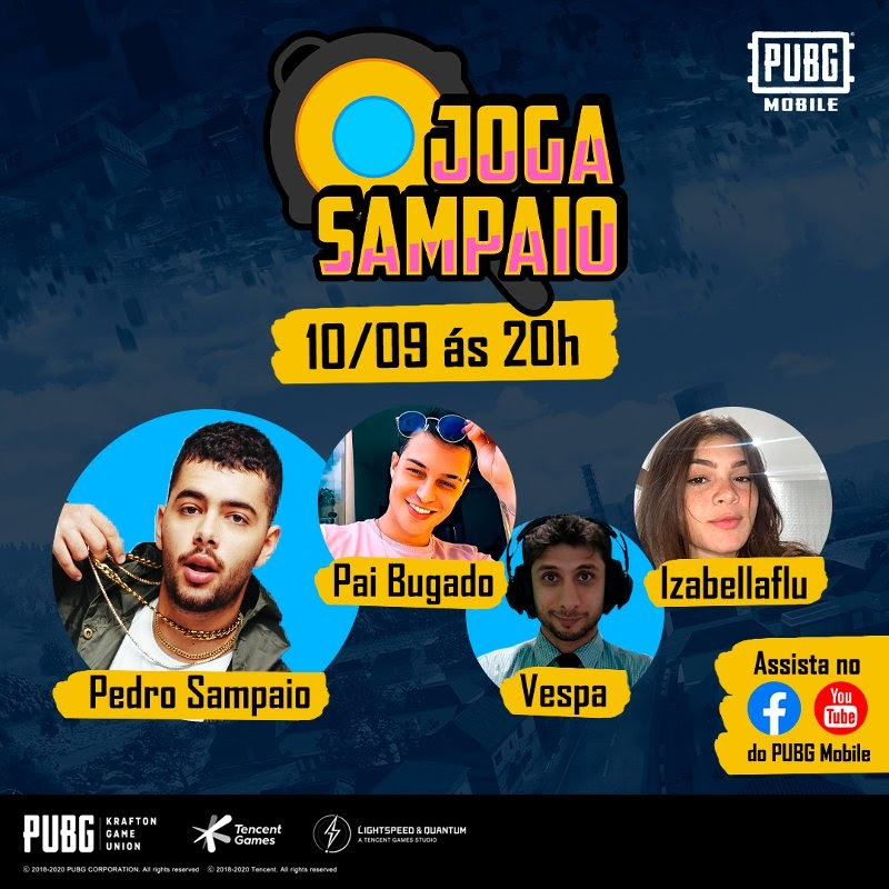 Pedro Sampaio vai jogar PUBG MOBILE