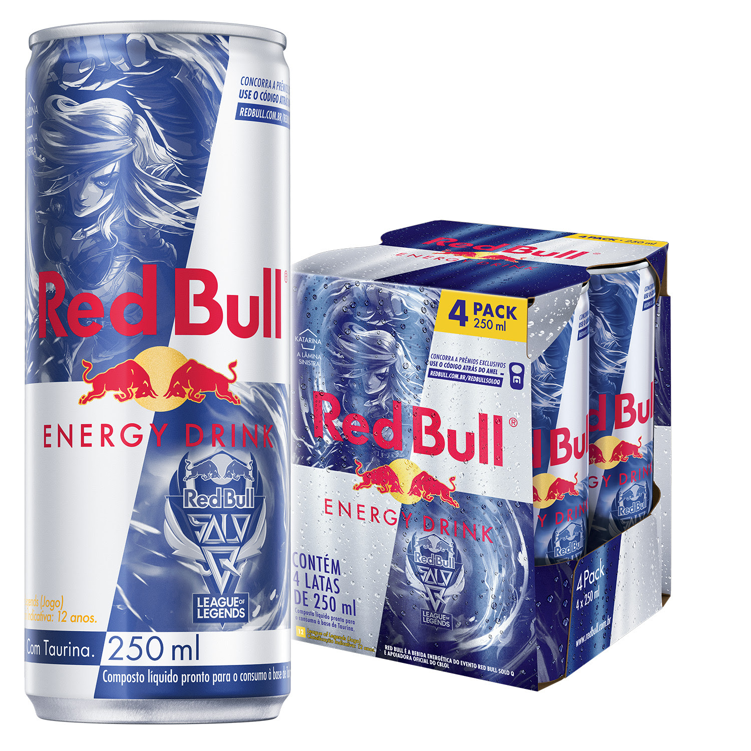latas colecionáveis LoL de Red Bull