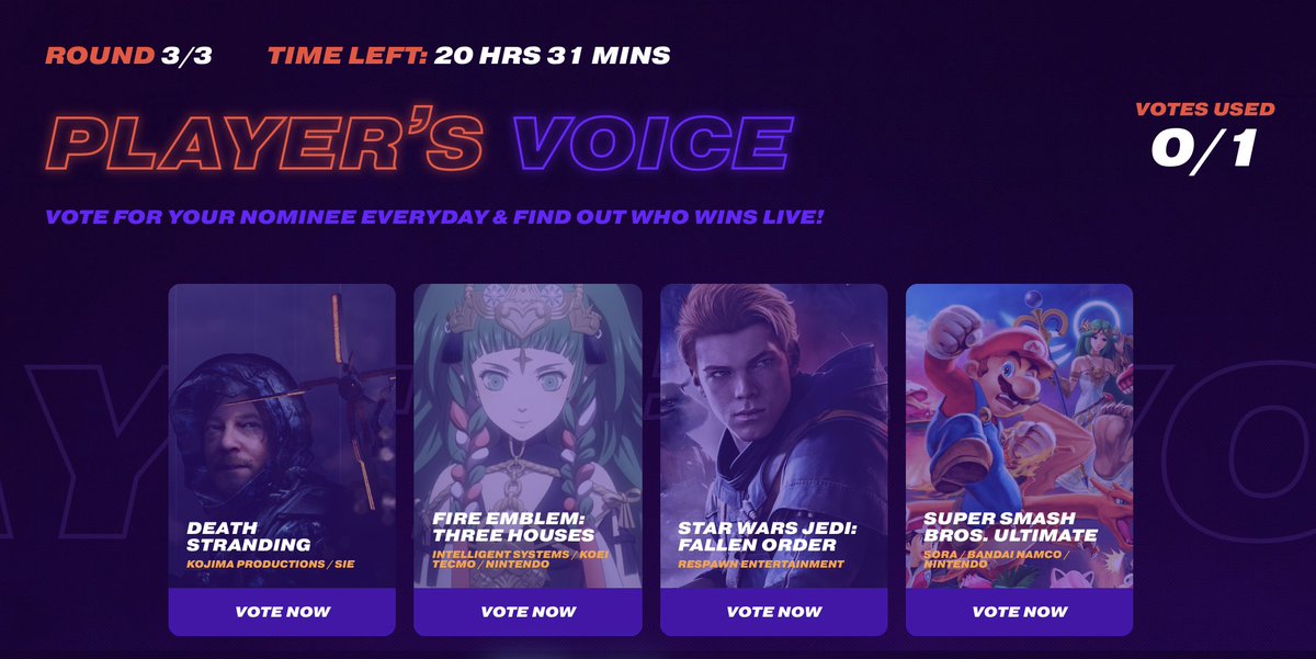 Player’s Voice no The Game Awards