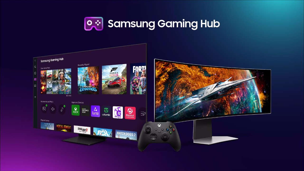 Lista com informações sobre o Samsung Gaming Hub).